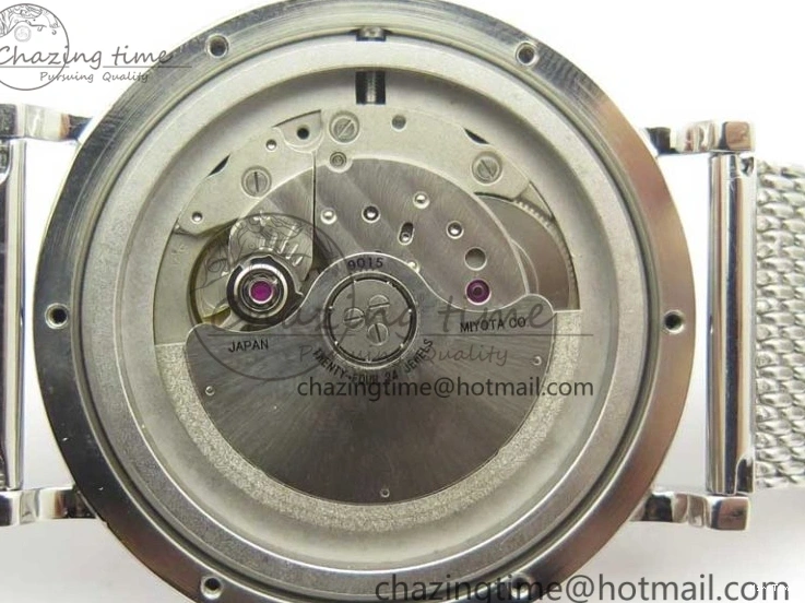 MIROTIME 1218 Portofino IW356501 SS V3 MK 1:1 Best Edition Blue Dial On SS Mesh Bracelet MIYOTA Timeless 7194